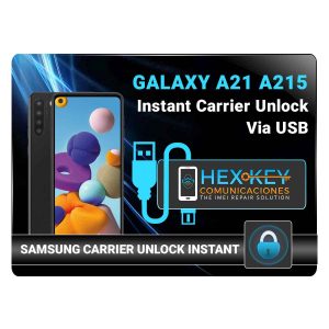A21 A215 Samsung Instant USB Carrier Unlock