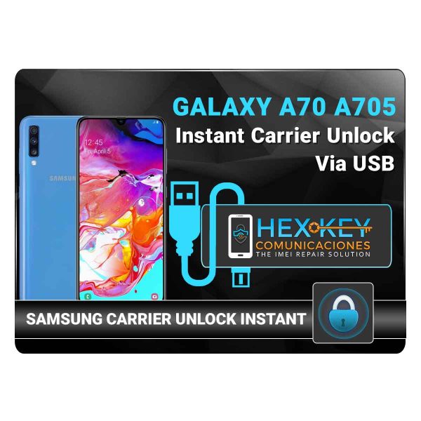 A70 A705 Samsung Instant USB Carrier Unlock
